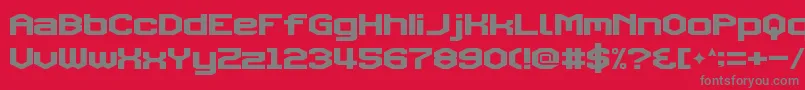 TriggeringFanfares Font – Gray Fonts on Red Background