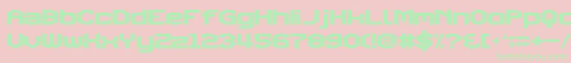 TriggeringFanfares Font – Green Fonts on Pink Background