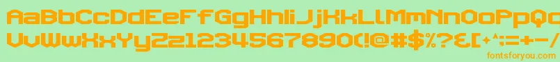 TriggeringFanfares Font – Orange Fonts on Green Background