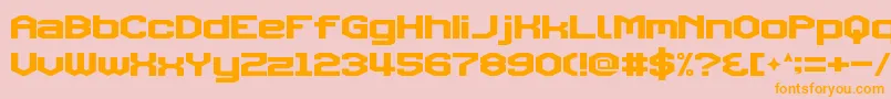 TriggeringFanfares Font – Orange Fonts on Pink Background