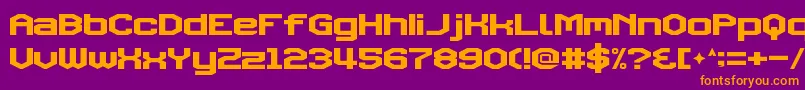 TriggeringFanfares Font – Orange Fonts on Purple Background