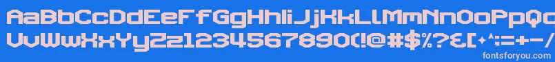 TriggeringFanfares Font – Pink Fonts on Blue Background