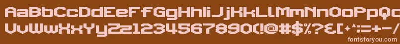TriggeringFanfares Font – Pink Fonts on Brown Background