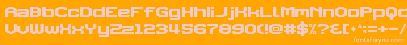 TriggeringFanfares Font – Pink Fonts on Orange Background