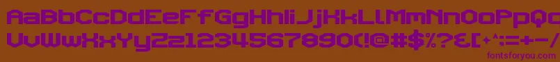 TriggeringFanfares Font – Purple Fonts on Brown Background