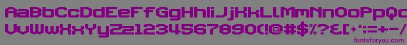 TriggeringFanfares Font – Purple Fonts on Gray Background