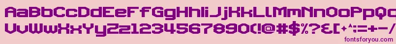 Шрифт TriggeringFanfares – фиолетовые шрифты на розовом фоне