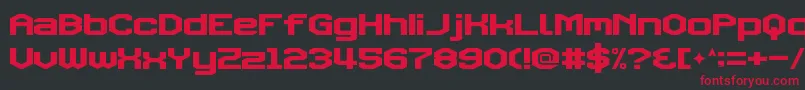 TriggeringFanfares Font – Red Fonts on Black Background