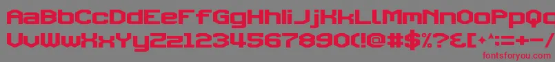 TriggeringFanfares Font – Red Fonts on Gray Background