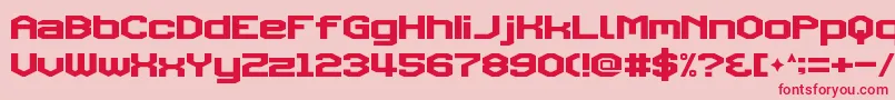 TriggeringFanfares Font – Red Fonts on Pink Background