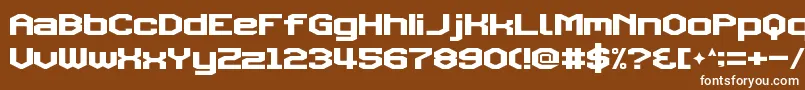 TriggeringFanfares Font – White Fonts on Brown Background