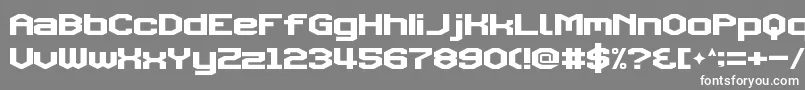 TriggeringFanfares Font – White Fonts on Gray Background