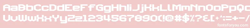TriggeringFanfares Font – White Fonts on Pink Background