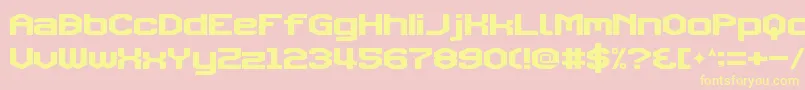 TriggeringFanfares Font – Yellow Fonts on Pink Background