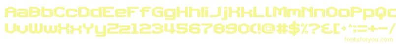 TriggeringFanfares Font – Yellow Fonts on White Background