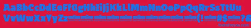 More about DomotikaBlackTrial Font DomotikaBlackTrial Font – Blue Fonts on Red Background