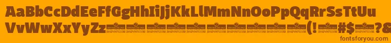 DomotikaBlackTrial Font – Brown Fonts on Orange Background