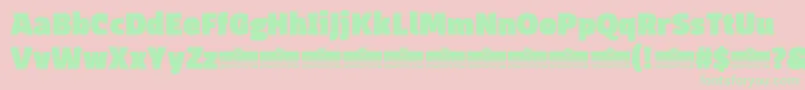 DomotikaBlackTrial Font – Green Fonts on Pink Background