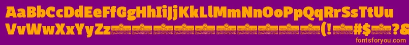 DomotikaBlackTrial Font – Orange Fonts on Purple Background