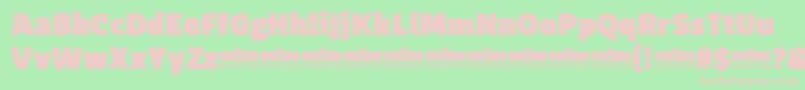 DomotikaBlackTrial Font – Pink Fonts on Green Background