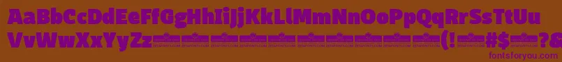 DomotikaBlackTrial-Schriftart – Violette Schriften auf braunem Hintergrund