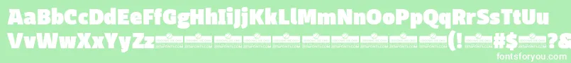 DomotikaBlackTrial Font – White Fonts on Green Background