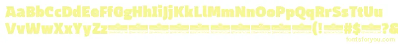 Czcionka DomotikaBlackTrial – żółte czcionki na białym tle