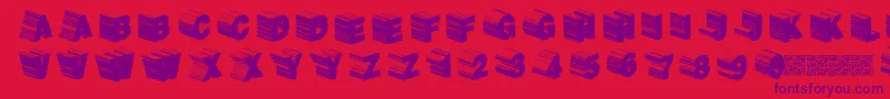 Twerkfifty-Schriftart – Violette Schriften auf rotem Hintergrund