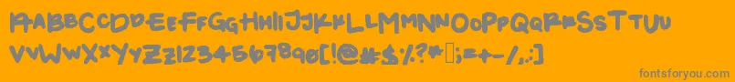 フォントKayla1 – オレンジの背景に灰色の文字