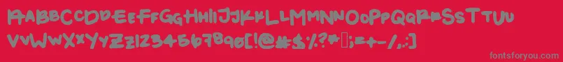 Kayla1 Font – Gray Fonts on Red Background