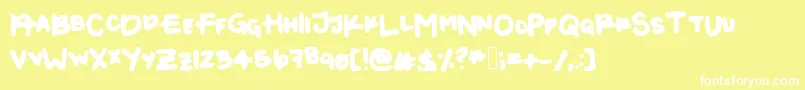 Kayla1 Font – White Fonts on Yellow Background