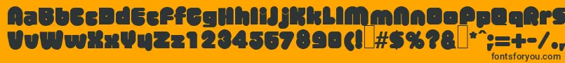 M730DecoBold Font – Black Fonts on Orange Background