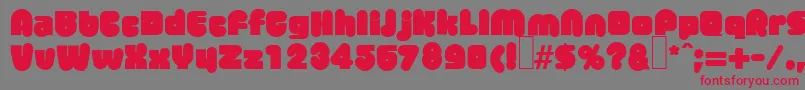 M730DecoBold Font – Red Fonts on Gray Background