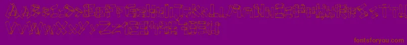 フォントFePlanks – 紫色の背景に茶色のフォント