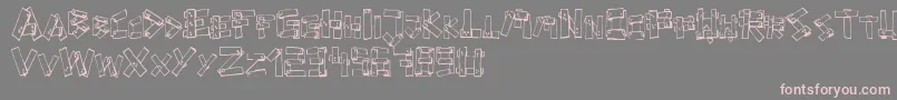 FePlanks Font – Pink Fonts on Gray Background