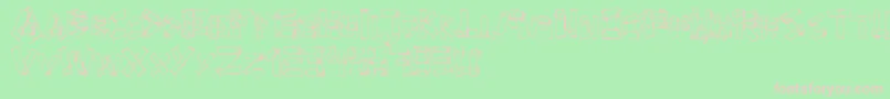 Czcionka FePlanks – różowe czcionki na zielonym tle