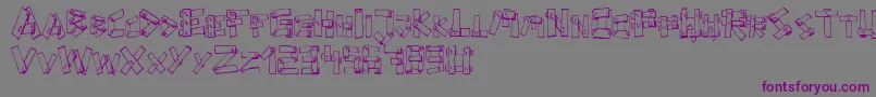 FePlanks-Schriftart – Violette Schriften auf grauem Hintergrund