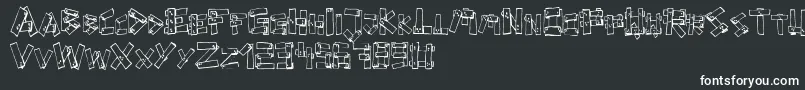 Шрифт FePlanks – белые шрифты на чёрном фоне