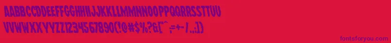 Wolfbrothersleft Font – Purple Fonts on Red Background