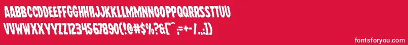 Czcionka Wolfbrothersleft – białe czcionki na czerwonym tle