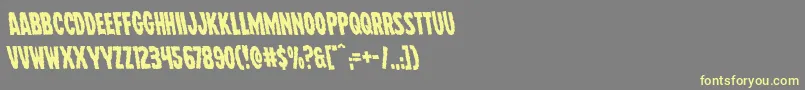 Wolfbrothersleft Font – Yellow Fonts on Gray Background