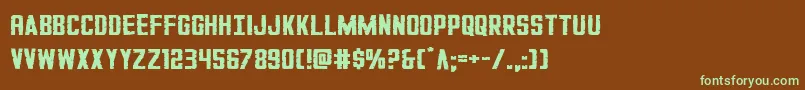 GiIncognitosmall Font – Green Fonts on Brown Background