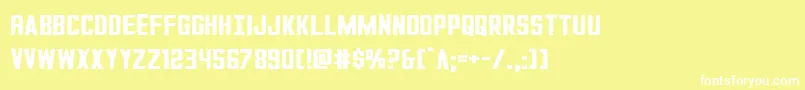 GiIncognitosmall Font – White Fonts on Yellow Background