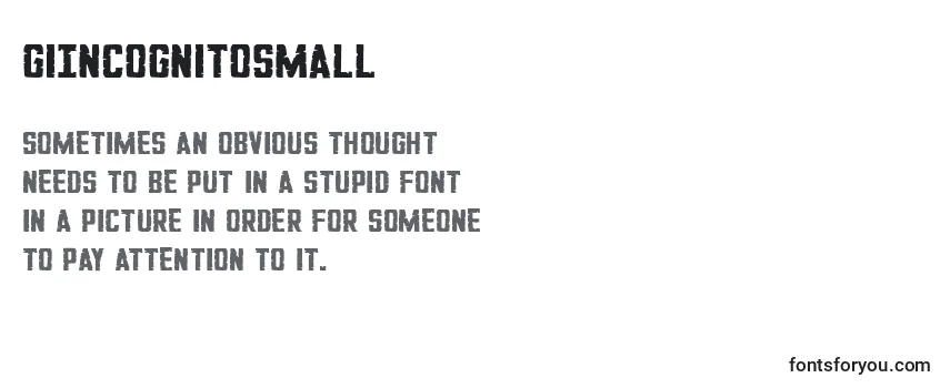 Review of the GiIncognitosmall Font