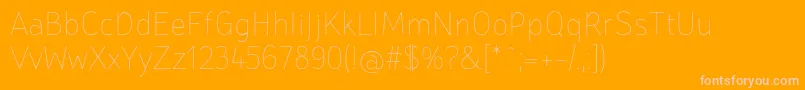 Sttransmission200Thin Font – Pink Fonts on Orange Background