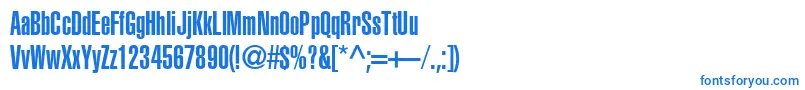 Шрифт Heliosultracompressed – синие шрифты