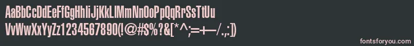 Heliosultracompressed Font – Pink Fonts on Black Background