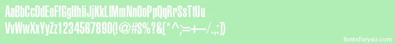 Heliosultracompressed Font – White Fonts on Green Background
