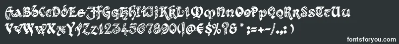 Kingthingsgothique-Schriftart – Weiße Schriften