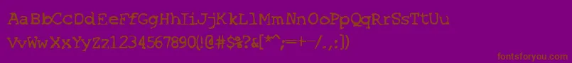 Police SfEspionageMedium – polices brunes sur fond violet